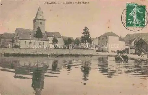 AK / Ansichtskarte Chazeuil DIJON 21 Cote-d Or Eglise et la Mare