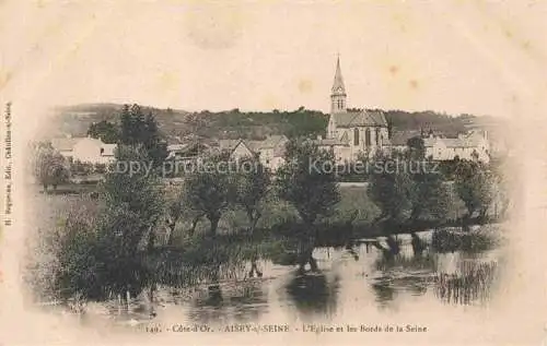 AK / Ansichtskarte Aisey-sur-Seine Montbard 21 Cote-d Or Eglise et les bords de la Seine