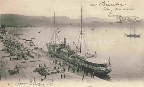 AK / Ansichtskarte AJACCIO 2A Corse-du-Sud Les quais Feldpost
