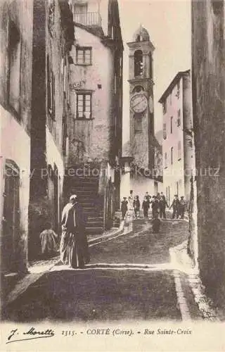 AK / Ansichtskarte Corte 2B Corse Rue Sainte-Croix