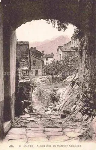 AK / Ansichtskarte Corte 2B Corse Vieille rue au Quartier Calanche