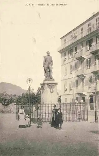 AK / Ansichtskarte Corte 2B Corse Statue du Duc de Padoue Monument