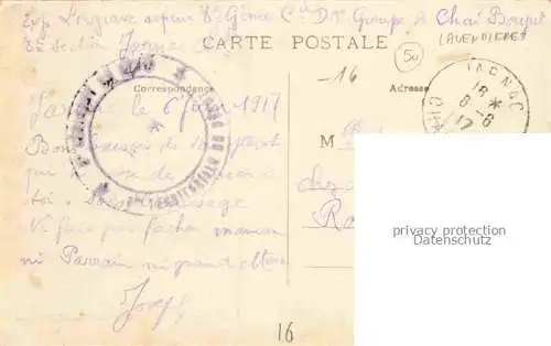 AK / Ansichtskarte Jarnac COGNAC 16 Charente Entrée du Square Feldpost