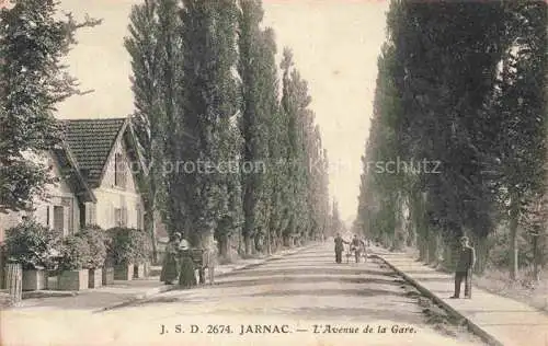 AK / Ansichtskarte Jarnac COGNAC 16 Charente Avenue de la Gare Feldpost