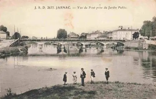 AK / Ansichtskarte Jarnac COGNAC 16 Charente Vue du pont prise du Jardin Public
