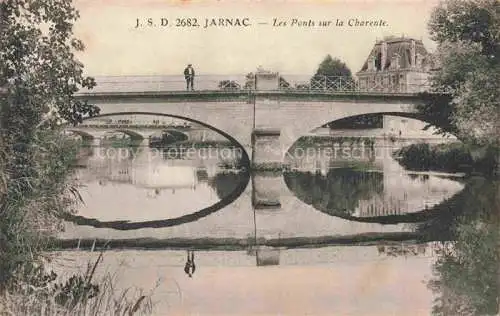 AK / Ansichtskarte Jarnac COGNAC 16 Charente Les ponts sur la Charente Feldpost