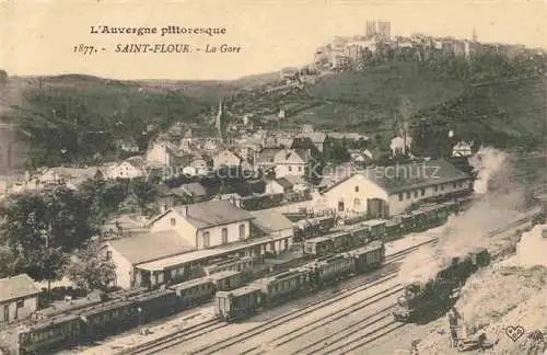 AK / Ansichtskarte Saint-Flour 15 Cantal Vue générale et la gare
