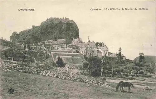 AK / Ansichtskarte Apchon Mauriac 15 Cantal Vue générale et le Rocher du Château