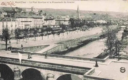 AK / Ansichtskarte AURILLAC 15 Cantal Pont Bourbon et la Promenade du Gravier