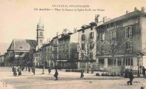 AK / Ansichtskarte AURILLAC 15 Cantal Place du Square et Eglise Notre-Dame aus Neiges