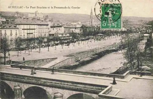AK / Ansichtskarte AURILLAC 15 Cantal Pont Bourbon et Promenade du Gravier