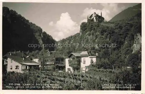AK / Ansichtskarte Lana Meran Veduta parziale col Castel Montebruno