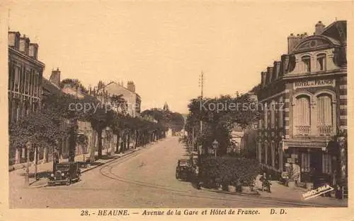 AK / Ansichtskarte BEAUNE 21 Cote-d Or Avenue de la Gare et Hôtel de France