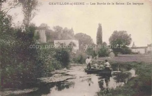 AK / Ansichtskarte Chatillon-sur-Seine Montbard 21 Cote-d Or Les bords de la Seine en barque
