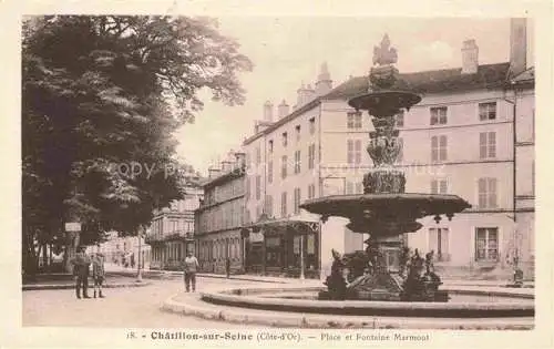 AK / Ansichtskarte Chatillon-sur-Seine Montbard 21 Cote-d Or Place et Fontaine Marmont