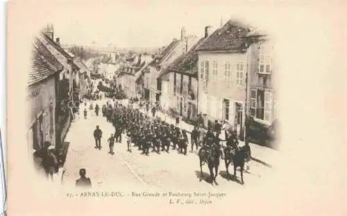 AK / Ansichtskarte Arnay-le-Duc 21 Cote-d Or Rue Grande et Faubourg Saint-Jacques