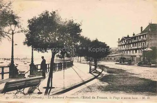AK / Ansichtskarte ARCACHON 33 Gironde Le Boulevard Promenade l'Hotel de France