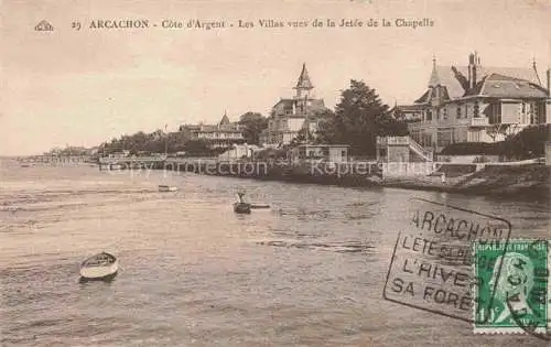 AK / Ansichtskarte ARCACHON 33 Gironde Les Villas vues de la Jetee de la Chapelle