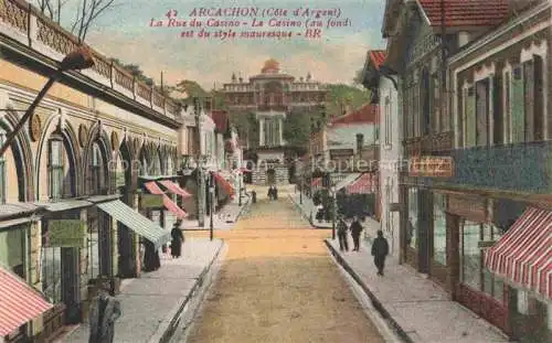AK / Ansichtskarte ARCACHON 33 Gironde La Rue du Casino Le Casino