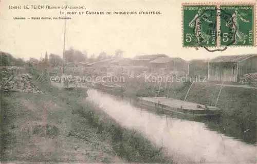 AK / Ansichtskarte Le Teich Arcachon 33 Gironde Le Port et abanes de parqueurs d'huitres