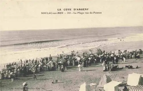 AK / Ansichtskarte Soulac-sur-Mer Lesparre-Medoc 33 Gironde La Plage vue du Ponton