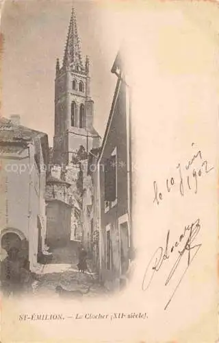 AK / Ansichtskarte St-Emilion Libourne 33 Gironde Le Clocher