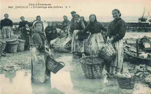 AK / Ansichtskarte CANCALE Saint-Malo 35 Ille-et-Vilaine Emballage des Huitres