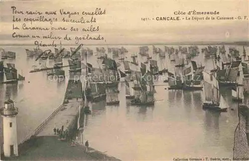 AK / Ansichtskarte CANCALE Saint-Malo 35 Ille-et-Vilaine Le Depart de la Caravane
