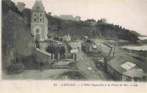 AK / Ansichtskarte CANCALE Saint-Malo 35 Ille-et-Vilaine Hotel Duguesclin et la Pointe du Hoc
