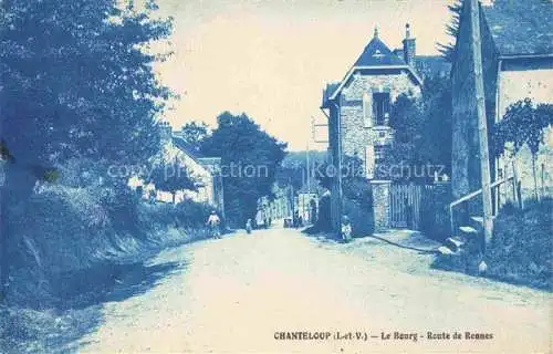 AK / Ansichtskarte Chanteloup REDUN 35 Ille-et-Vilaine Le Bourg Route de Rennes