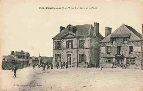 AK / Ansichtskarte Comblessac Redon 35 Ille-et-Vilaine La Mairie et la Place