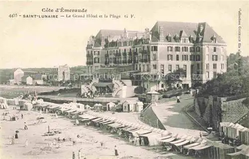 AK / Ansichtskarte St-Lunaire Saint-Malo 35 Ille-et-Vilaine Le Grand Hotel et la Plage