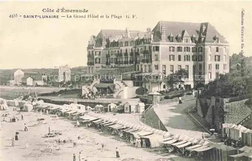 AK / Ansichtskarte St-Lunaire Saint-Malo 35 Ille-et-Vilaine Le Grand Hotel et la Plage