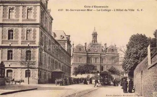 AK / Ansichtskarte St-Servan-sur-Mer SAINT-SERVAN-SUR-MER 35 Ille-et-Vilaine Le College L'Hotel de Ville