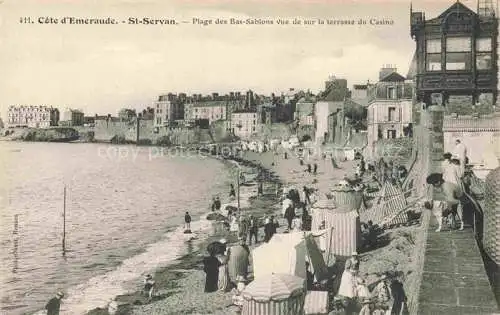 AK / Ansichtskarte St-Servan-sur-Mer SAINT-SERVAN-SUR-MER 35 Ille-et-Vilaine Plage des Bas Sablons vue de sur la terrasse du Casino