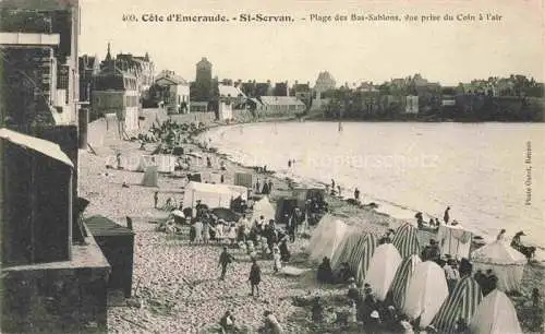 AK / Ansichtskarte St-Servan-sur-Mer SAINT-SERVAN-SUR-MER 35 Ille-et-Vilaine Plage des Bas Sablons vue prise du Coin a l'air