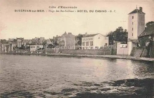 AK / Ansichtskarte St-Servan-sur-Mer SAINT-SERVAN-SUR-MER 35 Ille-et-Vilaine Plage des Bas Sablons Hotel du Casino