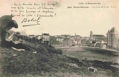 AK / Ansichtskarte St-Servan-sur-Mer SAINT-SERVAN-SUR-MER 35 Ille-et-Vilaine Vue prise de la Cite