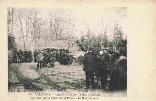 AK / Ansichtskarte Valencay Chateauroux 36 Indre Chasse a Courre Foret de Gatine Les Rendez vous