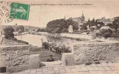AK / Ansichtskarte Saint-Gaultier Vue prise du Pont sur la Creuse