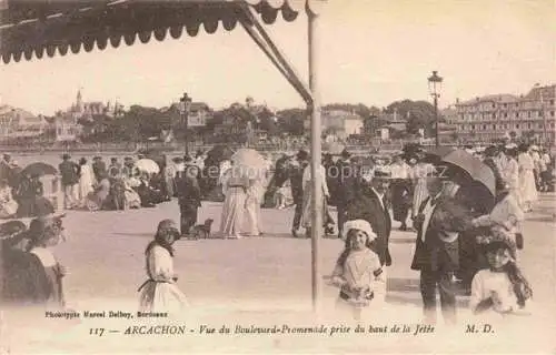 AK / Ansichtskarte ARCACHON 33 Gironde Vue du Boulevard Promenade prise du haut de la Jetee