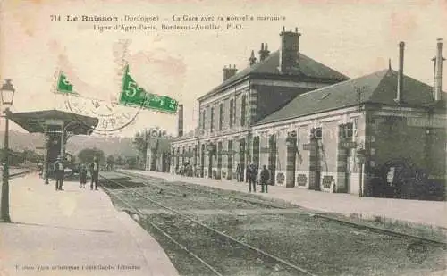 AK / Ansichtskarte Le Buisson-de-Cadouin Bergerac 24 Dordogne L Gare avec sa nouvelle marquise