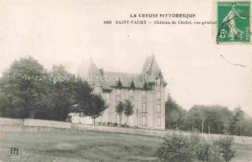 AK / Ansichtskarte Saint-Vaury Gueret 23 Creuse Chateau de Cholet vue generale