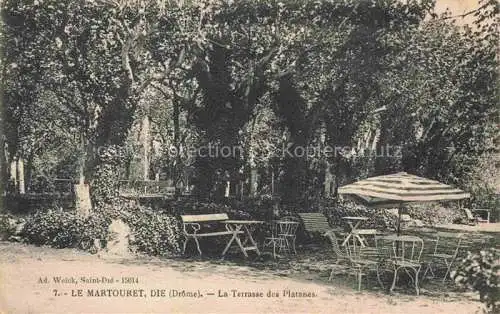 AK / Ansichtskarte Le Martouret DIE 26 Drome La Terrasse des Platanes