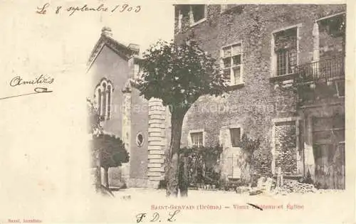 AK / Ansichtskarte St-Gervais-sur-Roubion NYONS 26 Drome Vieux Chateau et Eglise