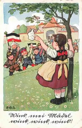 AK / Ansichtskarte POE P.O.E. Engelhard Kuenstlerkarte Kinder Militaria  