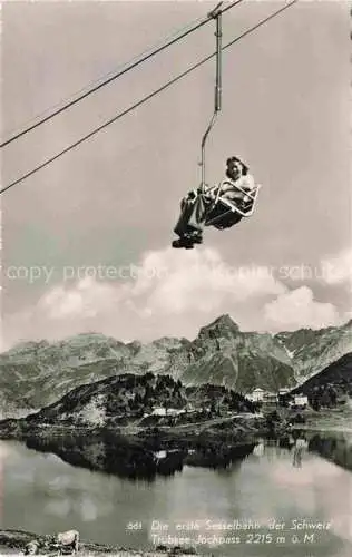 AK / Ansichtskarte Sessellift Chairlift Telesiege Truebsee Jochpass Schweiz
