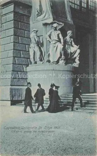 AK / Ansichtskarte Exposition Universelle Liege 1905 groupe Metallurgistes