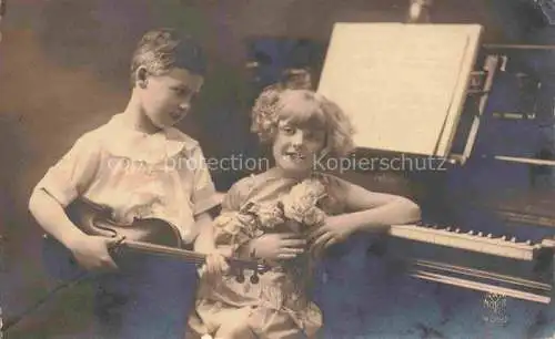 AK / Ansichtskarte Foto Noyer A Paris Nr. 4060 Kinder Piano Violin