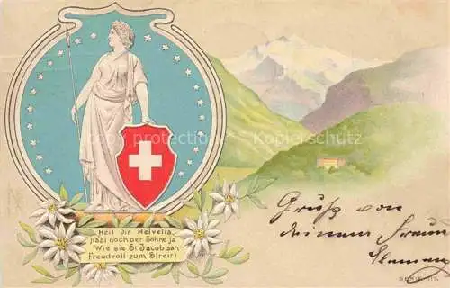 AK / Ansichtskarte HELVETIA Schweizer Schutzpatronin St Jacob 